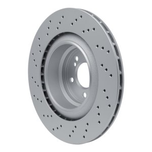 BMW X5 Brake Rotor (1) - Right Rear - R1 Concepts - Drilled Carbon Alloy GeoMET - `15-`19